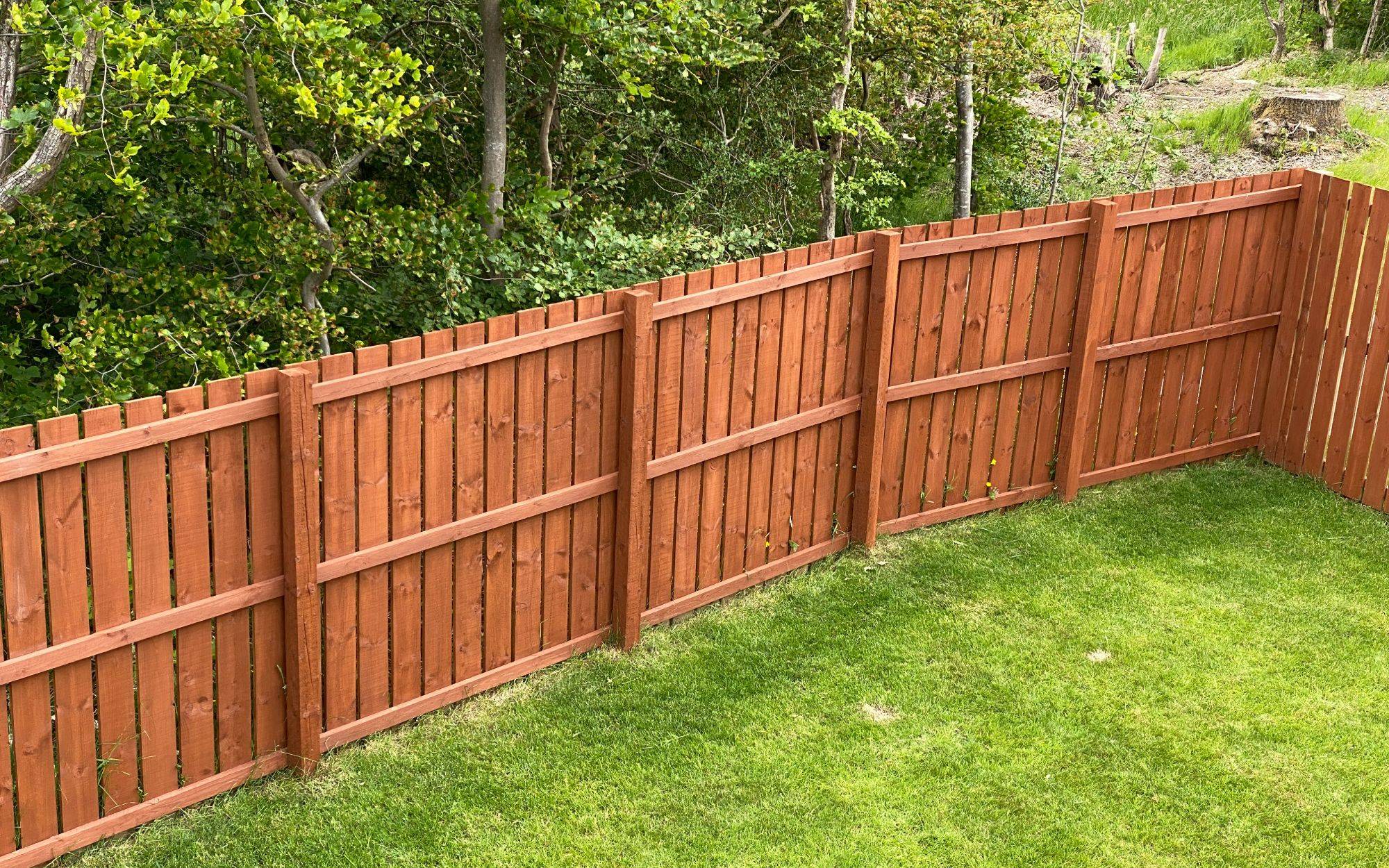 Wooden Garden Fence Coated